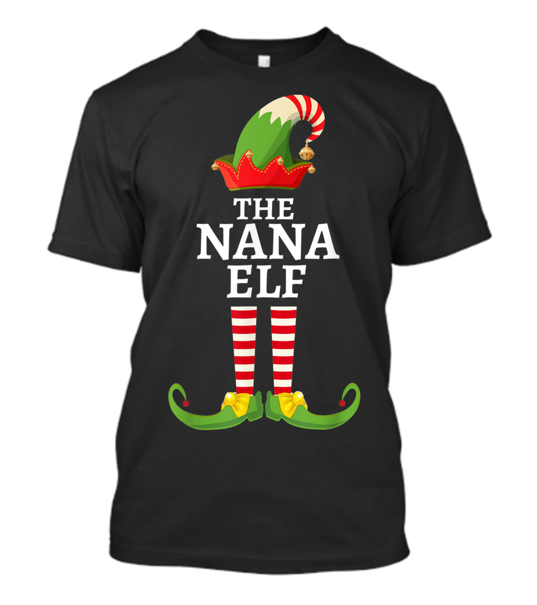 The Nana Elf Christmas Party Matching Family T-Shirt