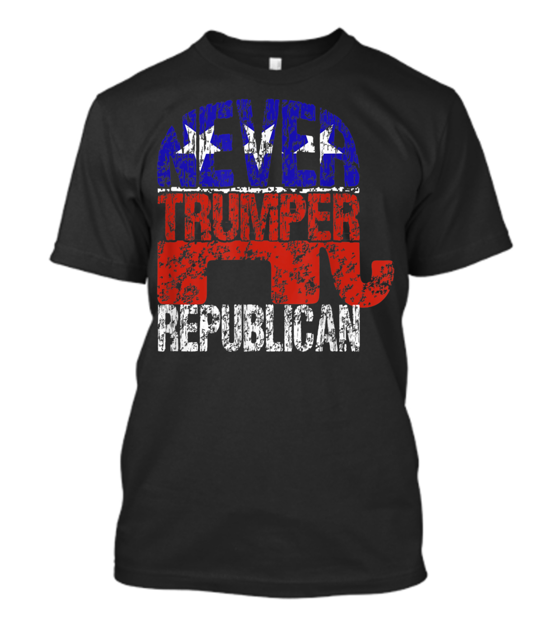 Never Trumper Republican Elephant Symbol Flag Colors T-Shirt