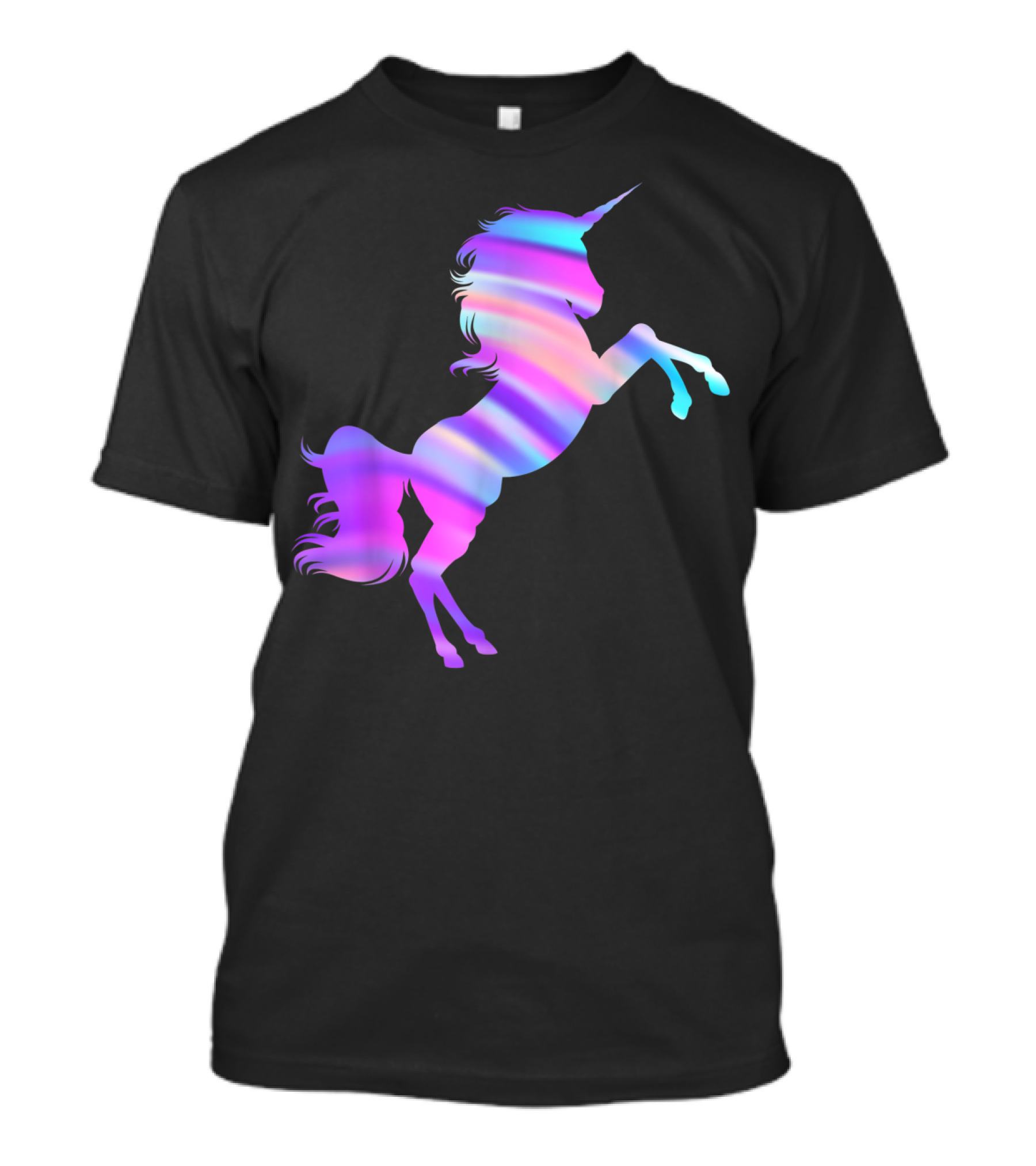 Pastel Goth Unicorn Vaporwave Kawaii Rainbow Gradient T-Shirt