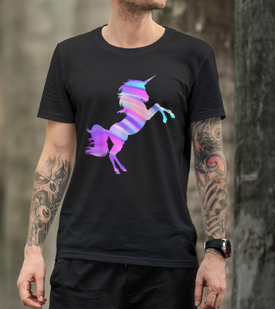 Pastel Goth Unicorn Vaporwave Kawaii Rainbow Gradient T-Shirt