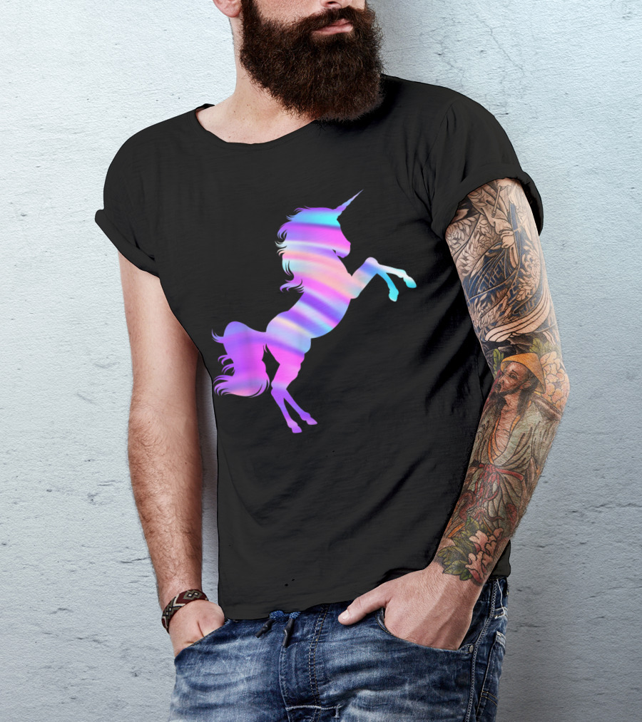 Pastel Goth Unicorn Vaporwave Kawaii Rainbow Gradient T-Shirt