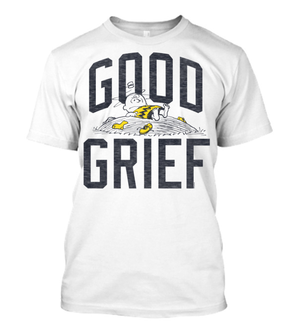 Peanuts Charlie Brown Good Grief Comic Style Iconic Phrase T-Shirt