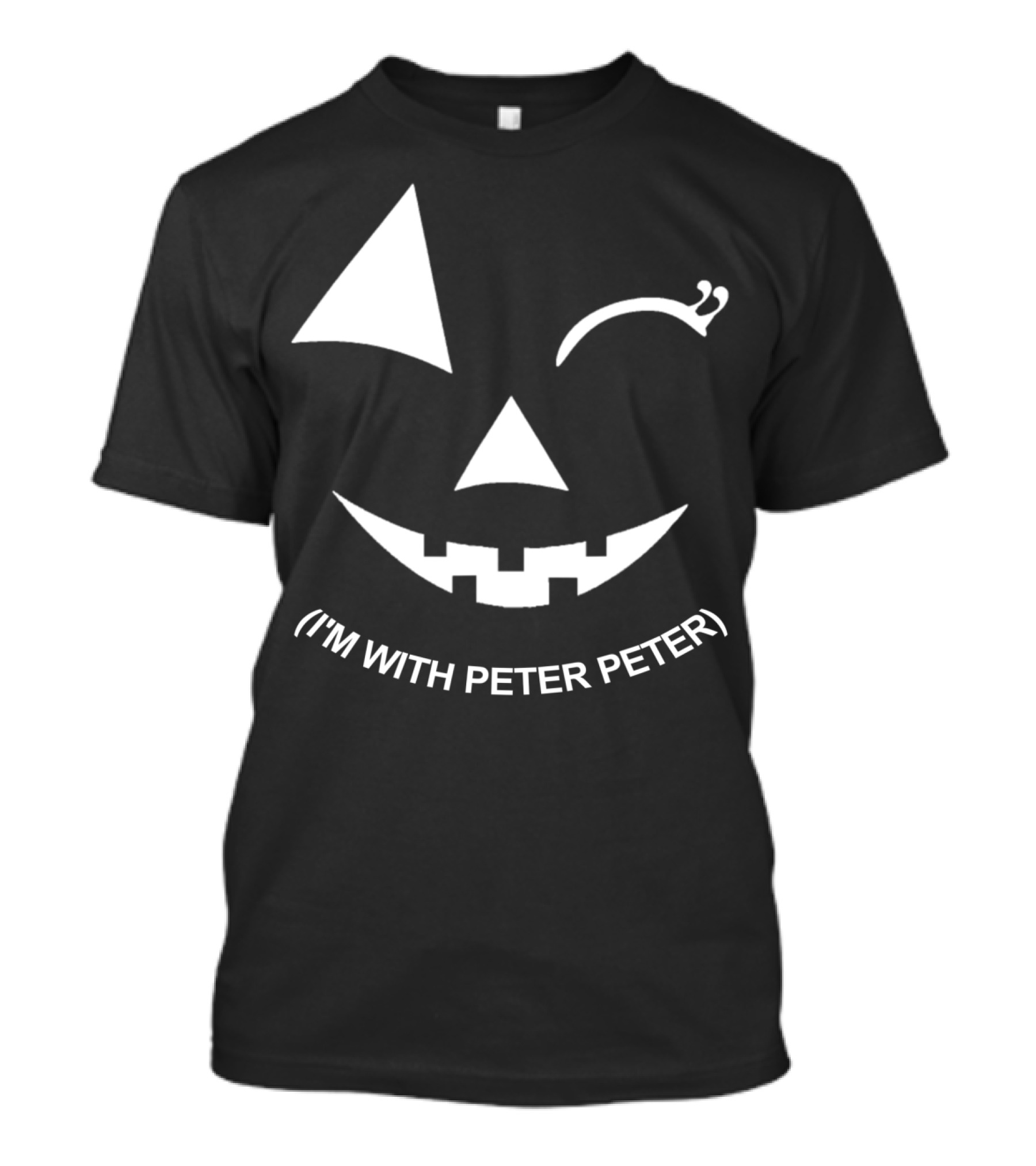 I'M WITH PETER PETER PUMPKIN EATER WIFE FACE HALLOWEEN T-Shirt