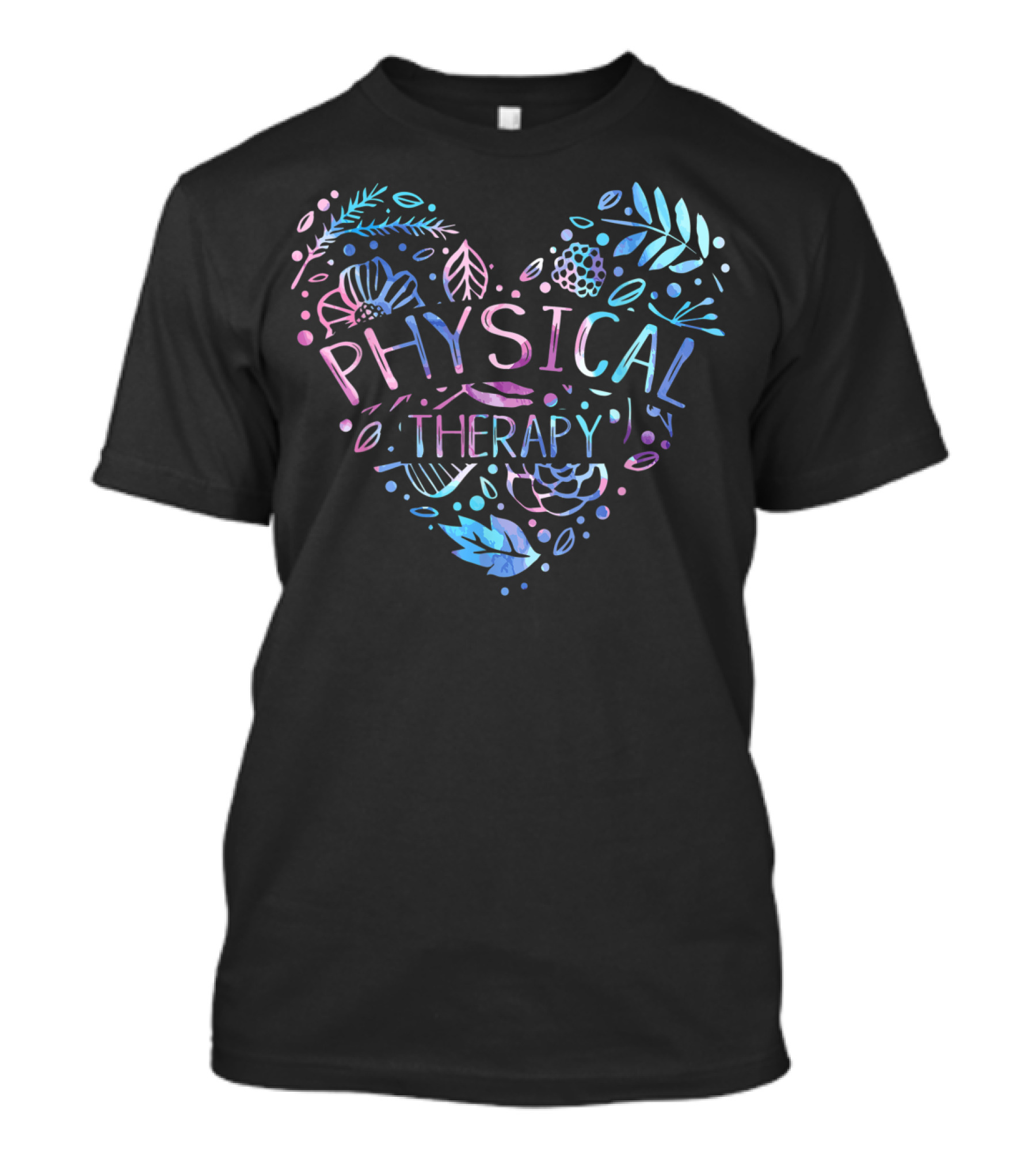 Physical Therapy Heart Floral T-Shirt