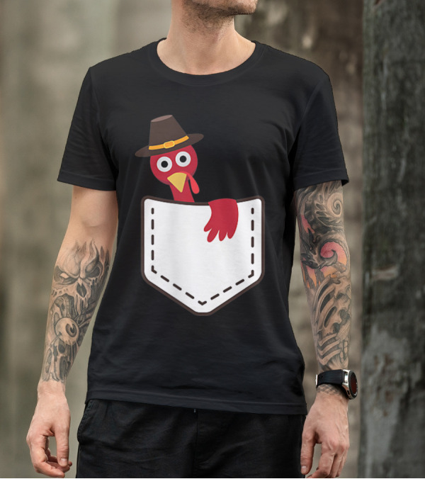 Pilgrim Turkey Peekaboo In Pocket T-Shirt