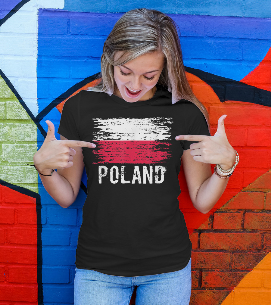 Polish Flag Pride Vintage Poland Roots T-Shirt