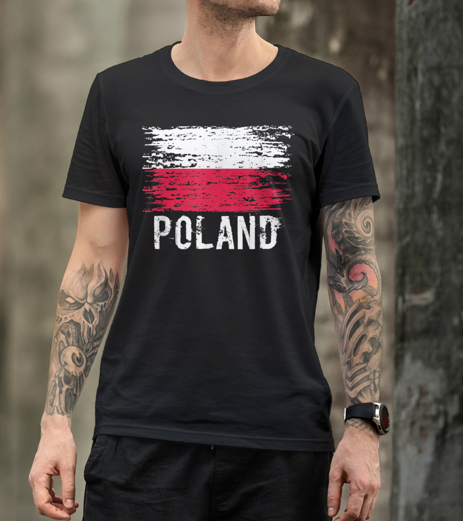 Polish Flag Pride Vintage Poland Roots T-Shirt