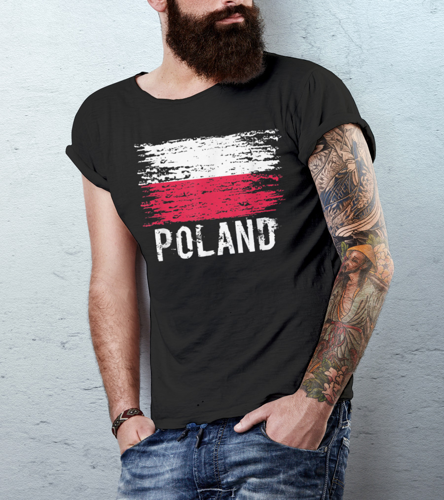 Polish Flag Pride Vintage Poland Roots T-Shirt