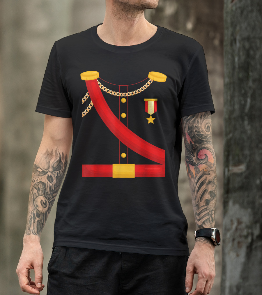 Prince Charming Regal Red Sash With Gold Chains And Medal T-Shirt