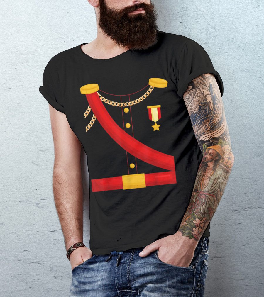 Prince Charming Regal Red Sash With Gold Chains And Medal T-Shirt