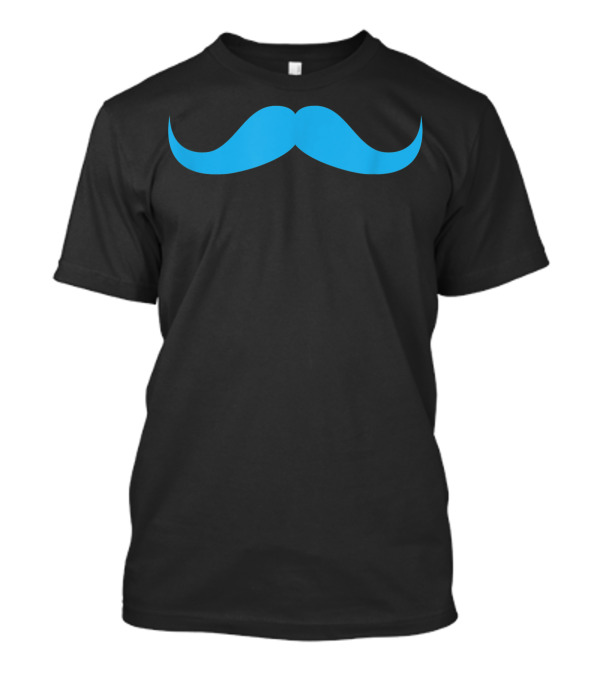 Prostate Cancer Awareness Blue Mustache Icon Symbolizing Health Advocacy T-Shirt