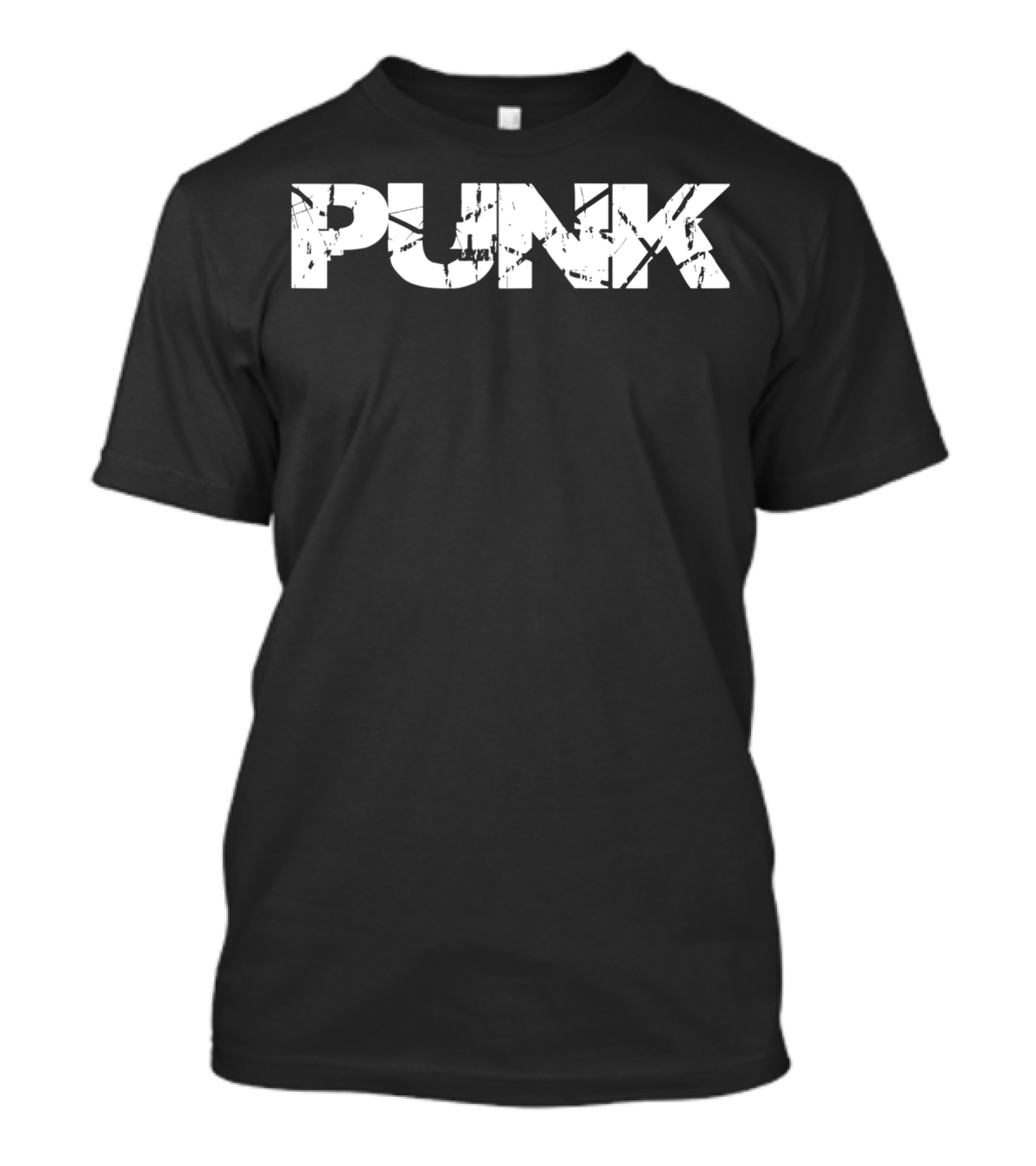 Punk Rock Rocker Distressed Typography T-Shirt