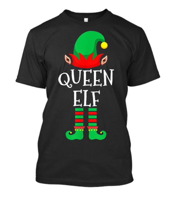 Queen Elf Hat Ears Striped Socks Boots Family Group T-Shirt