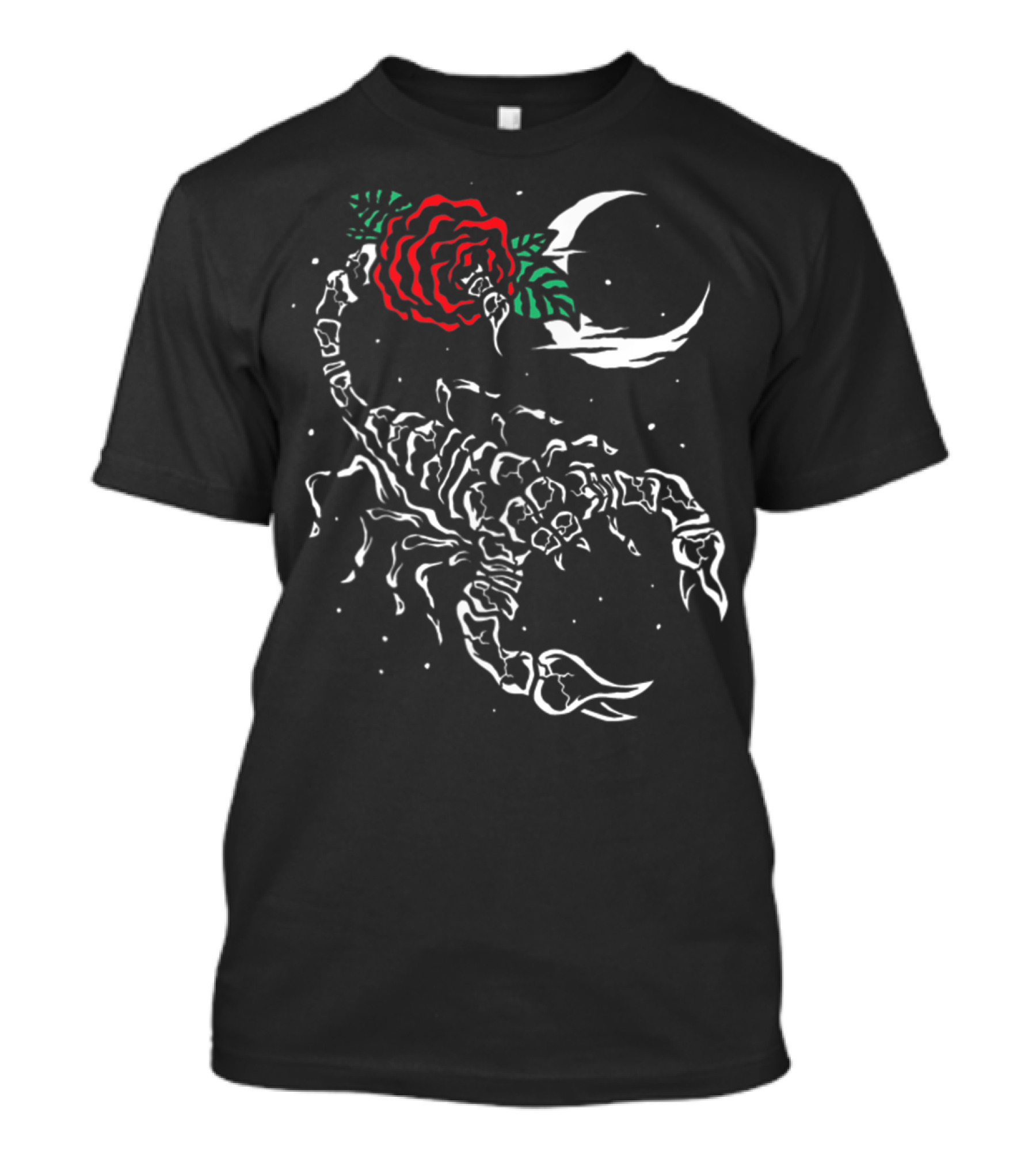 Moonlit Scorpion Rose Aesthetic Scorpio Astrology T-Shirt