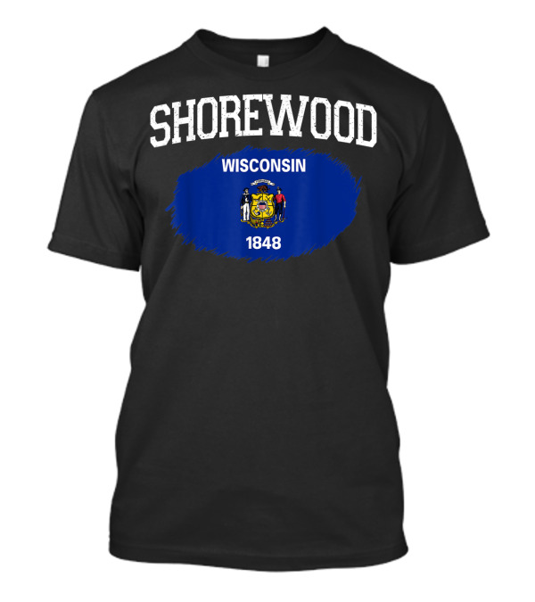Shorewood Wisconsin State Flag 1848 Vintage T-Shirt