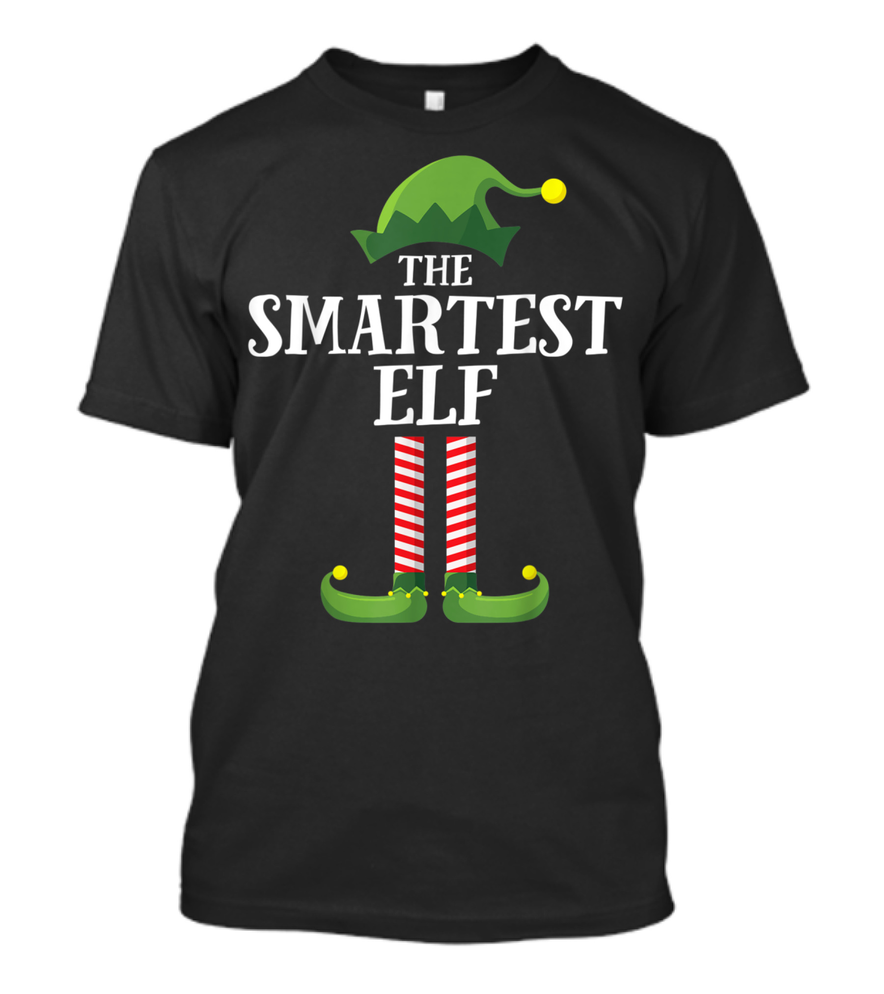 The Smartest Elf Matching Family Group Holiday T-Shirt