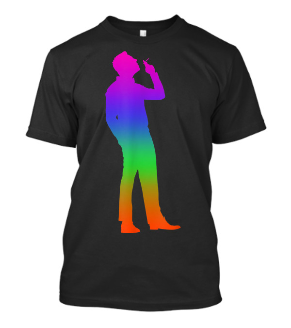 Smoking Cigares Rainbow Silhouette Hobby And Sport T-Shirt