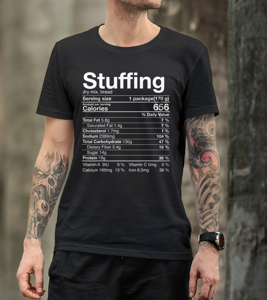 Stuffing Dry Mix Bread Nutritional Facts Calories Fat Carbs Protein T-Shirt