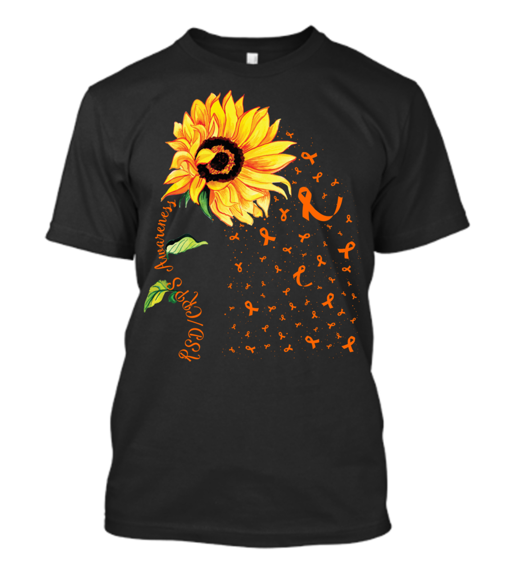 Sunflower RSD CRPS Awareness Orange Ribbon T-Shirt