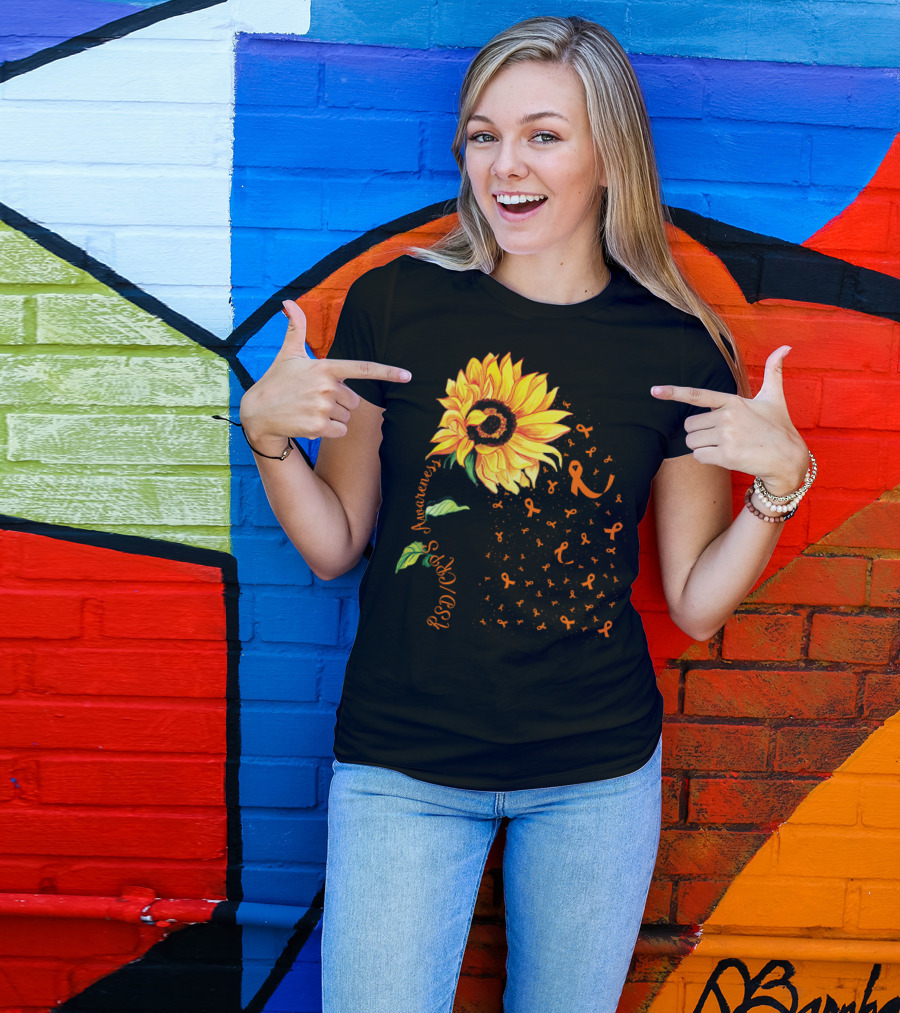Sunflower RSD CRPS Awareness Orange Ribbon T-Shirt