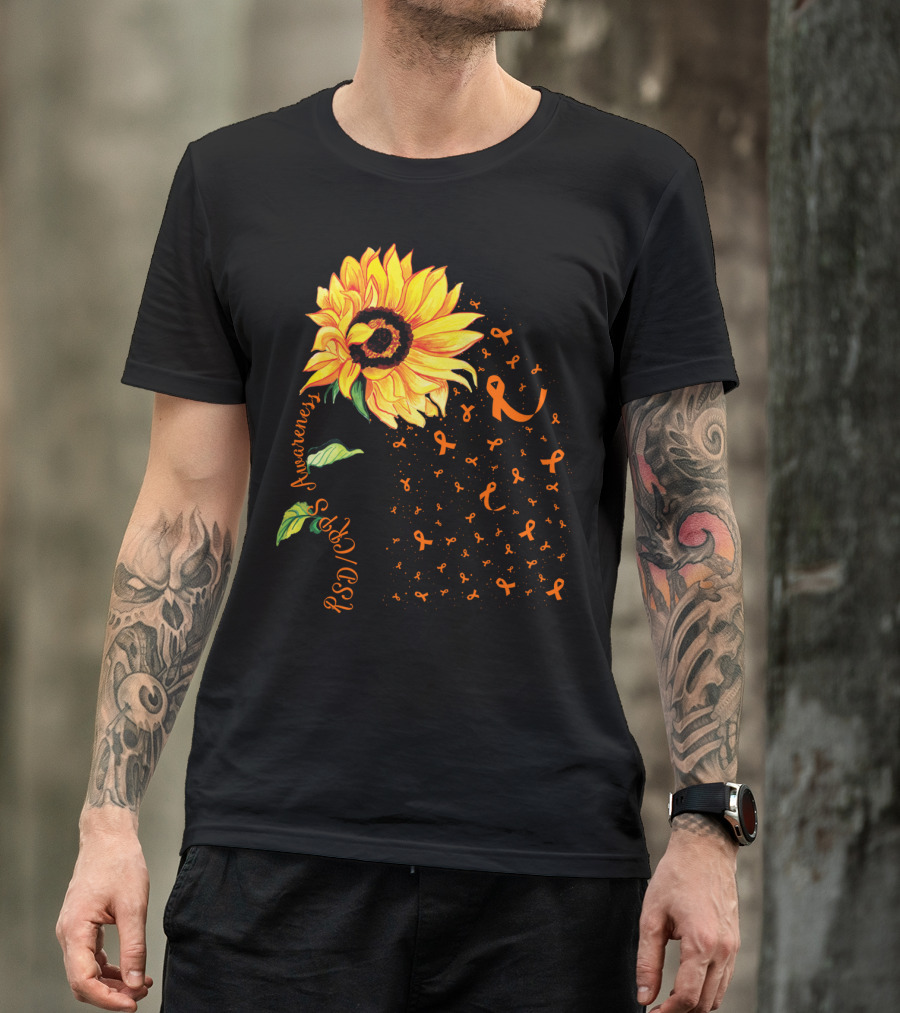Sunflower RSD CRPS Awareness Orange Ribbon T-Shirt