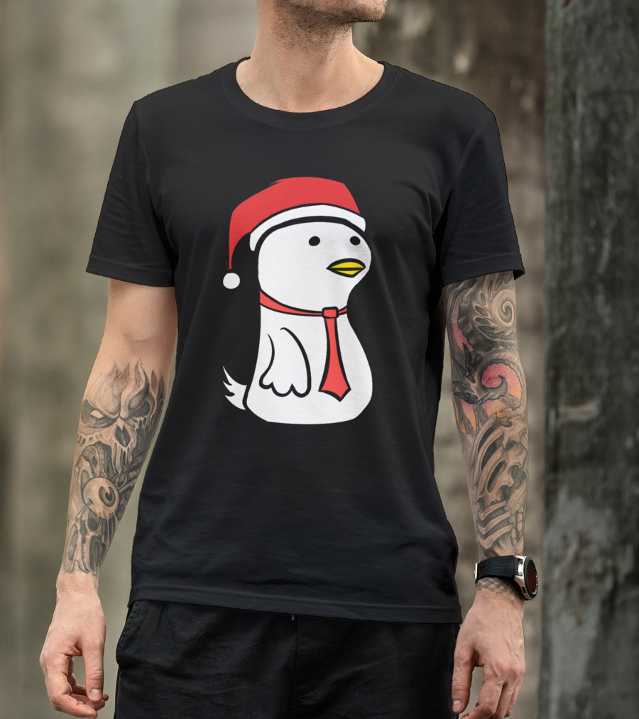 Christmas Chicken Tie Vaporwave Aesthetic Japanese Plaza T-Shirt