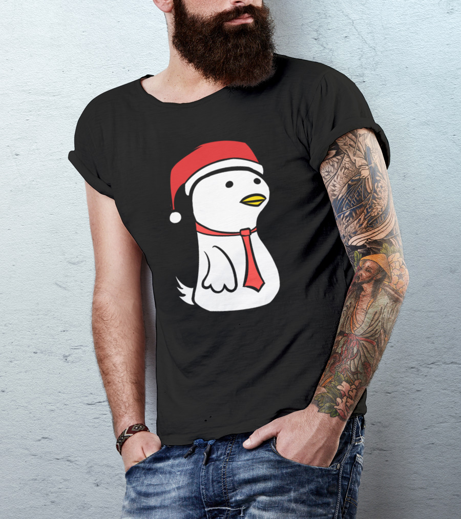 Christmas Chicken Tie Vaporwave Aesthetic Japanese Plaza T-Shirt