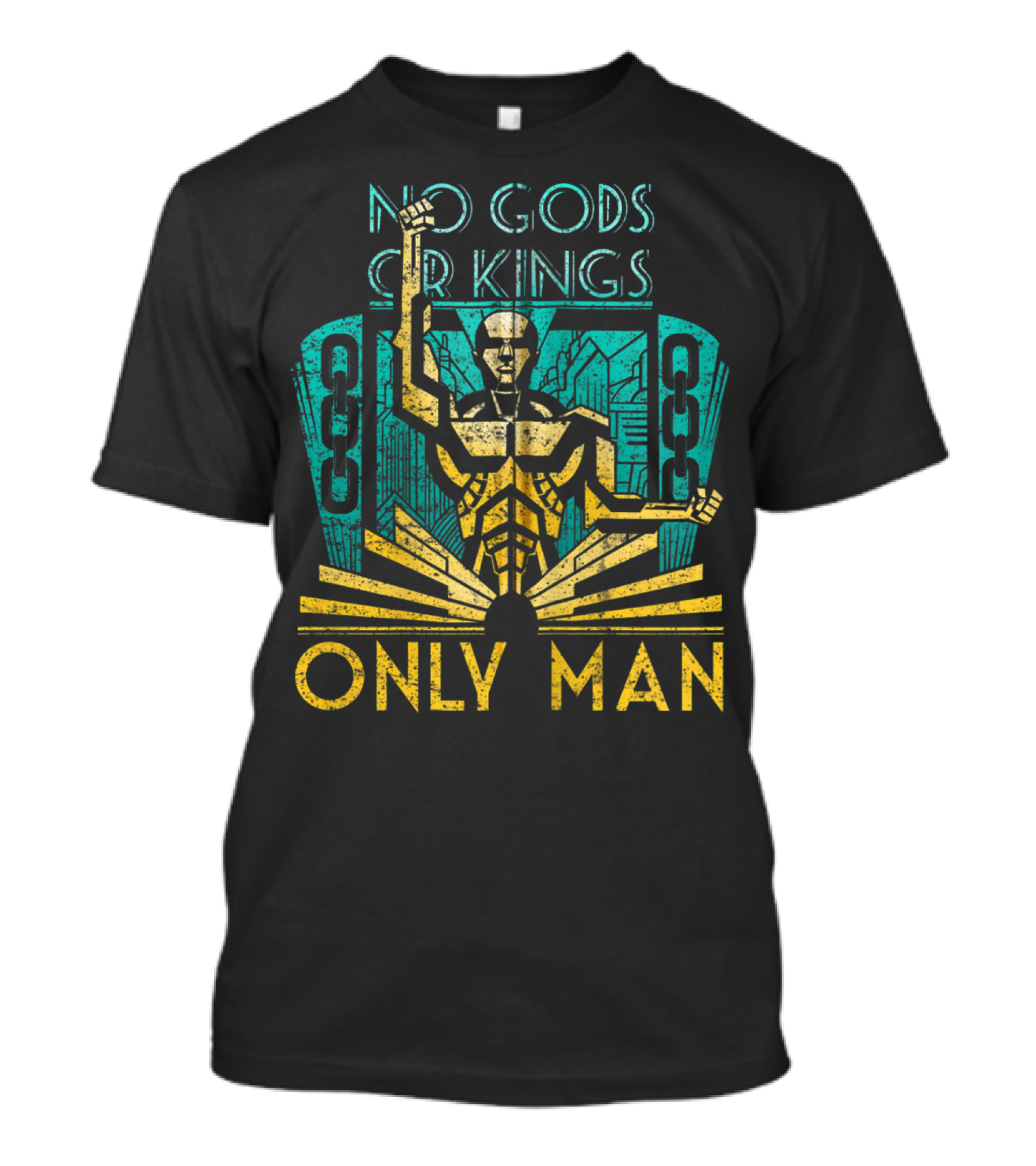 No Gods Or Kings Only Man Objectivist Atheist Libertarian T-Shirt