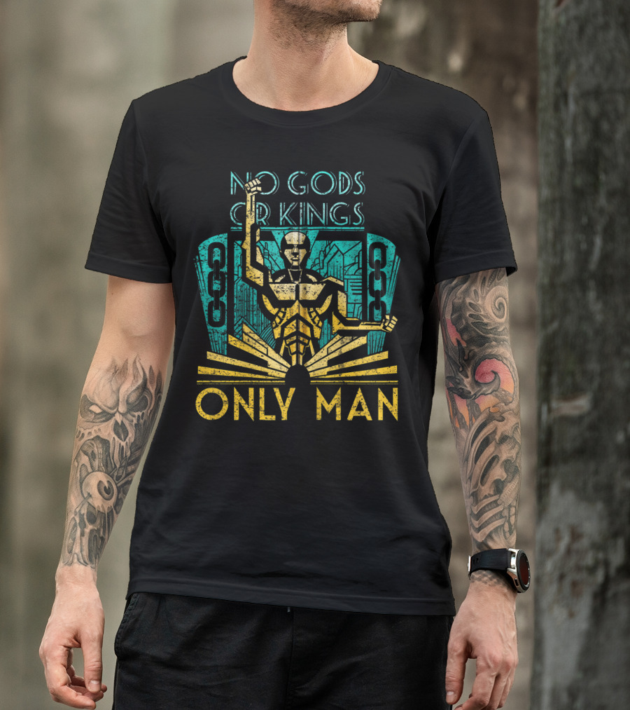 No Gods Or Kings Only Man Objectivist Atheist Libertarian T-Shirt