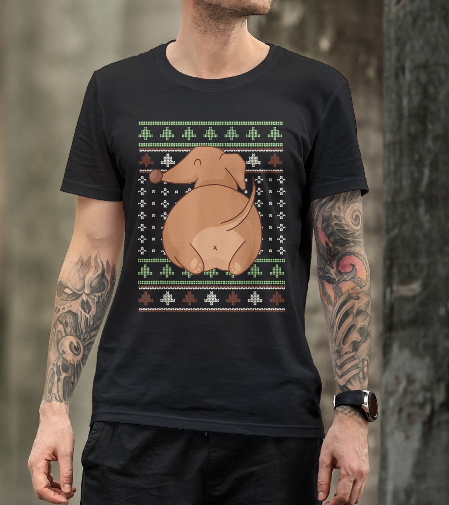Dachshund Cute Christmas Ugly T-Shirt