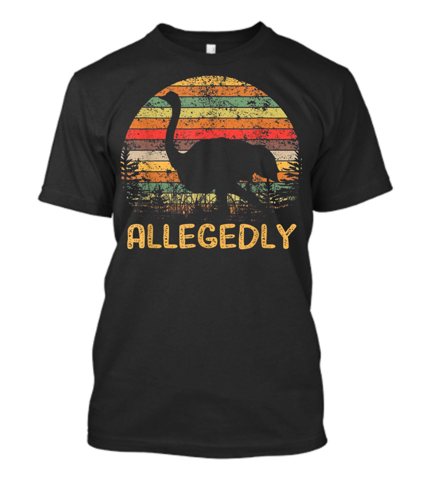 Allegedly Ostrich Sunset Silhouette Stripe T-Shirt