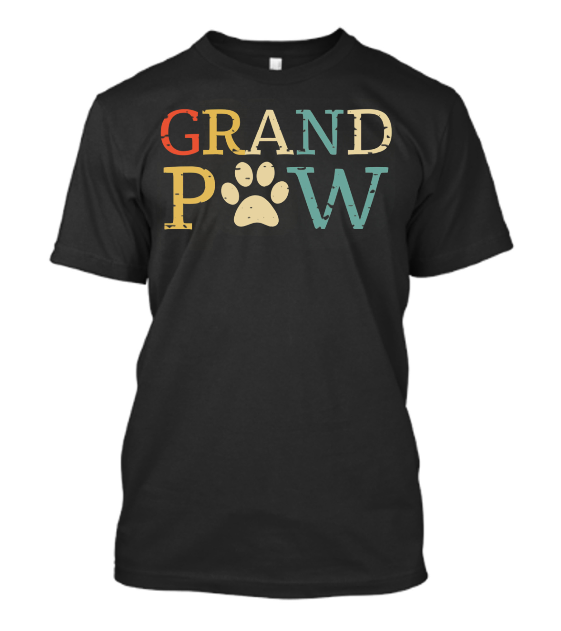 Best Grandparent Gift Dog Grand Paw Lover V T-Shirt