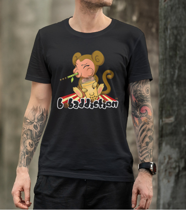 Bobaddiction Boba Bubble Tea Year Of The Monkey Chinese T-Shirt