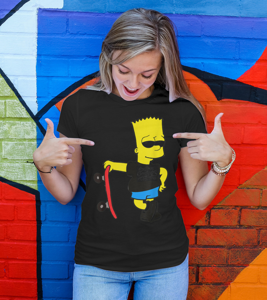 Bsbct Before Crayons Tattoos Bart Skateboard T-Shirt