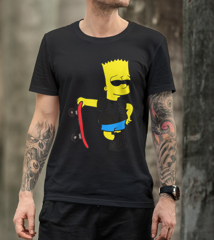Bsbct Before Crayons Tattoos Bart Skateboard T-Shirt