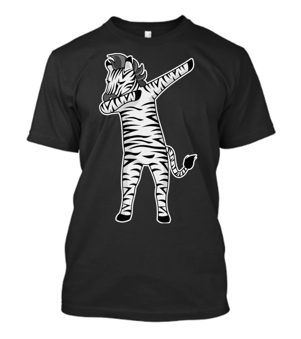 Dabbing Zebra Cool Dancing Equids Fun T-Shirt