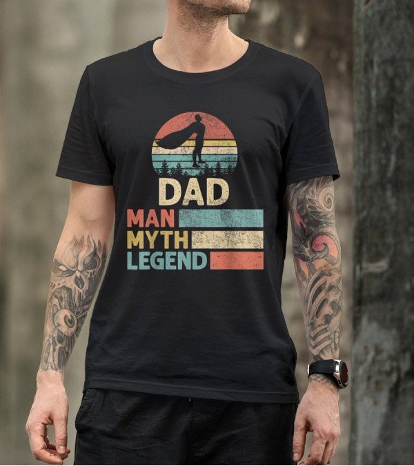 Dad Man Myth Legend Vintage Retro T-Shirt
