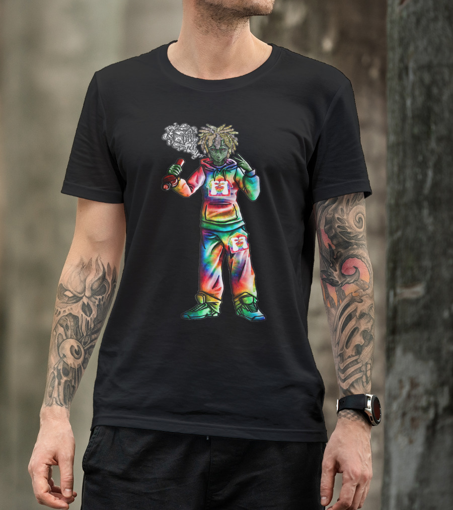 Flavor Farms Clothing Thsi Tie Dye Alien Graffiti T-Shirt