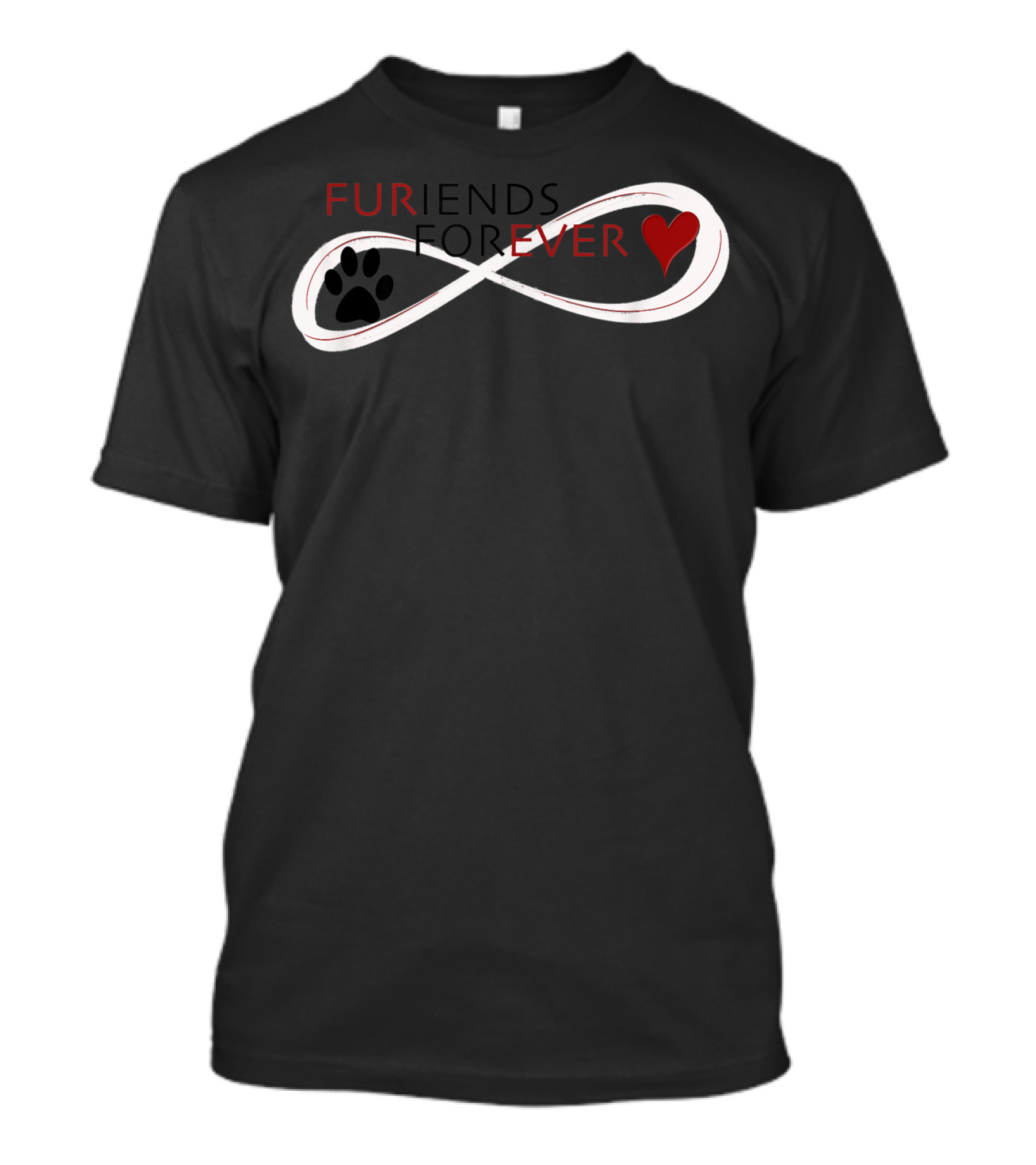 Furiends Forever Animal Infinity Paw Heart Love Sweet T-Shirt