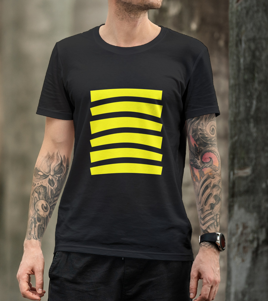 Cute Honeybee Halloween Costume Top With Yellow Stripes T-Shirt