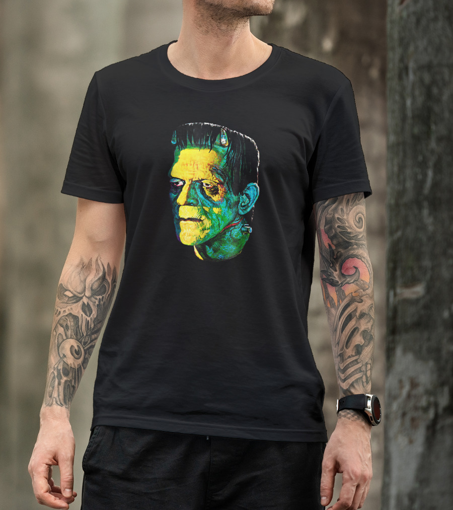 Karloff Frankenstein Monster Horror Movie Fan Iconic Colorful T-Shirt
