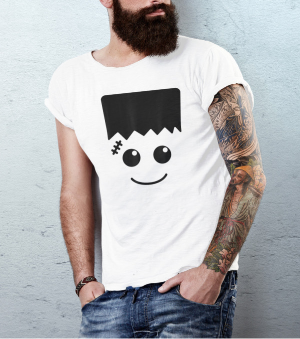 Frankenstein Cute Face Halloween Monster Fun T-Shirt