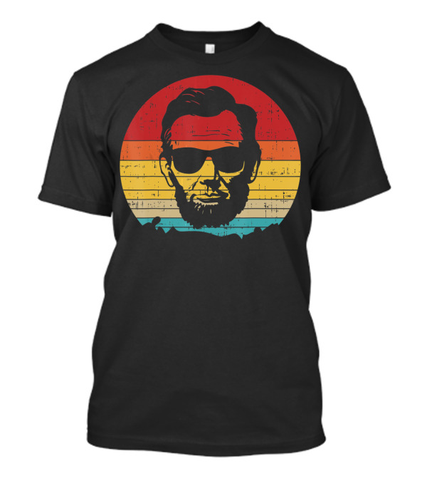 4th Of July Vintage Abe Abraham Lincoln Sunglasses Sunset T-Shirt