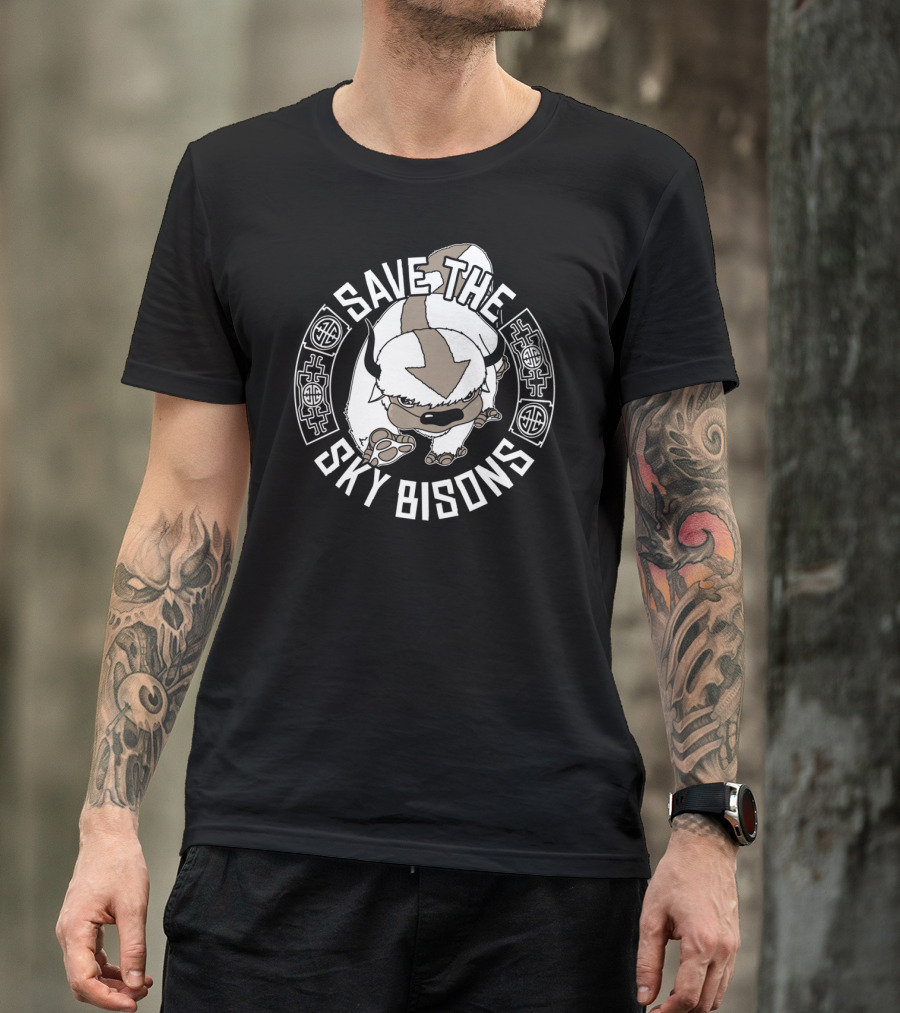 Save The Sky Bisons Bison Center Avatar Creature T-Shirt