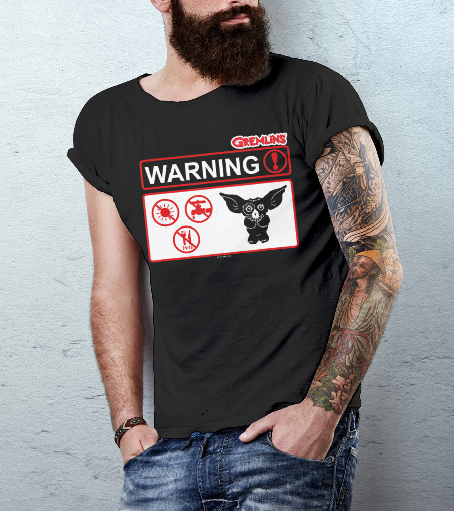 Gremlins Warning Sign Icons Gizmo T-Shirt