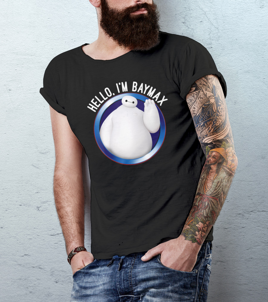 Hello I'm Baymax Disney Big Hero 6 Wave Circle T-Shirt