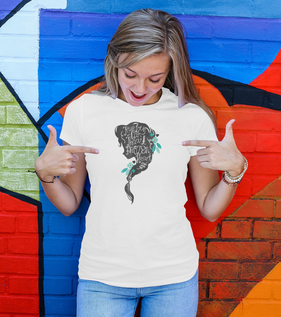 Disney Frozen Elsa True Love Can Thaw A Frozen Heart Profile T-Shirt
