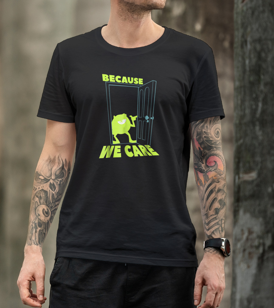 Disney Pixar Monsters Inc. Mike Because We Care Doorway T-Shirt