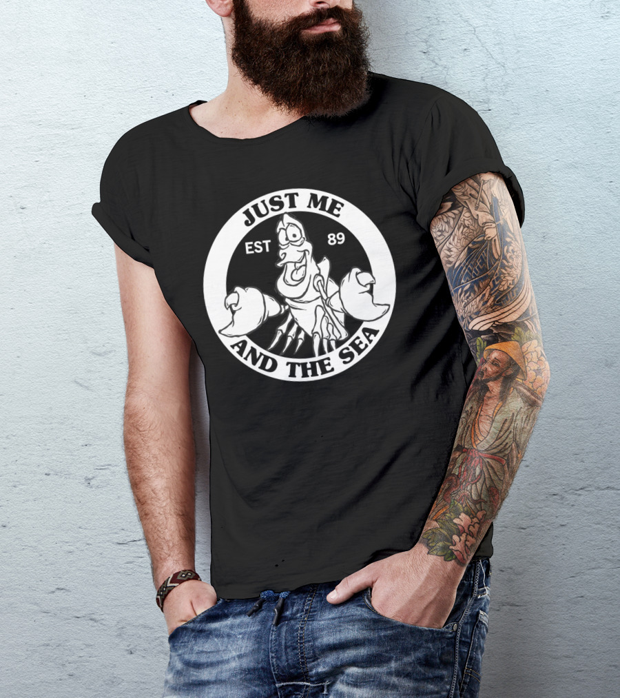 Disney Little Mermaid Sebastian Just Me And The Sea EST 89 T-Shirt