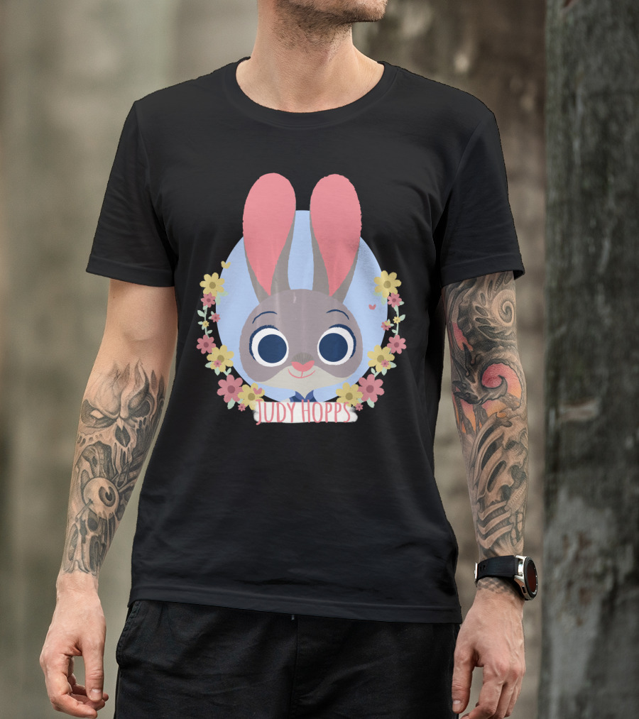 Zootopia Judy Hopps Floral Spring Wreath Disney T-Shirt